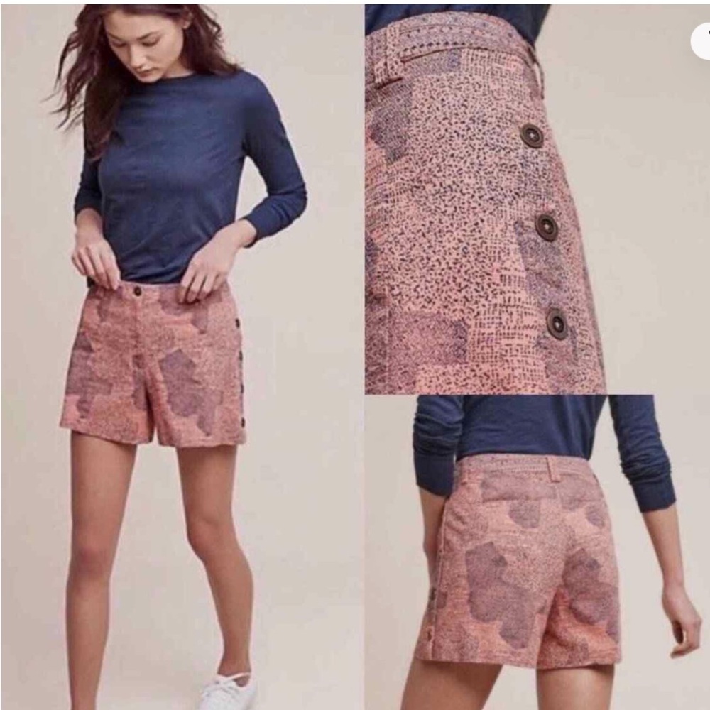 Anthropologie Cartonnier Island Hopper High Waist Pattern Shorts
